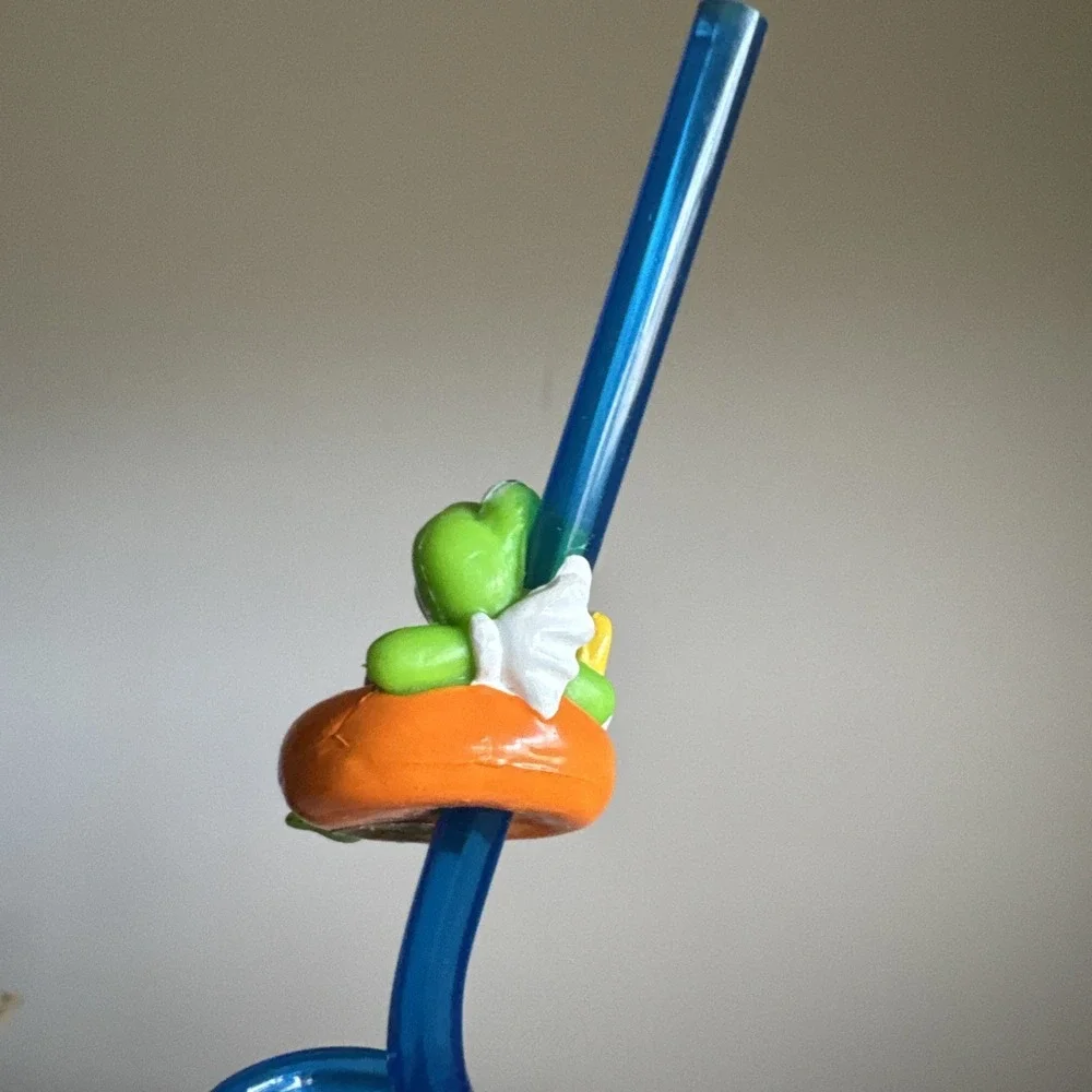 Vintage Lot Of 5 Frog Twirly Straws 4 New And 1 Open Box Birthday Party Fun